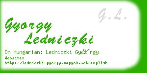 gyorgy ledniczki business card